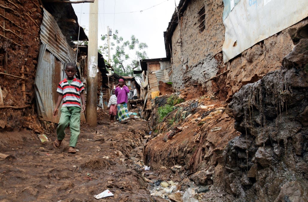 One of the biggest slums in the world "Kibera"