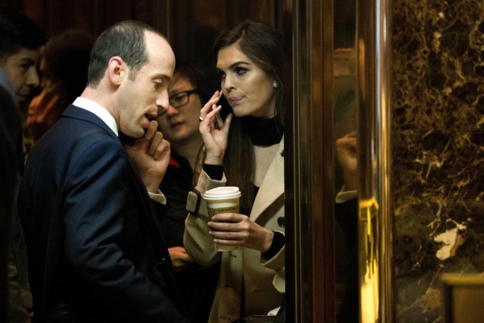 Stephen Miller and Hope Hicks