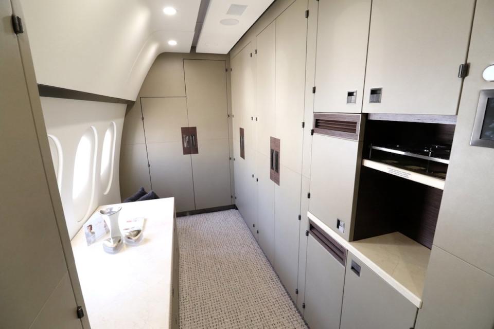 private jet storage area