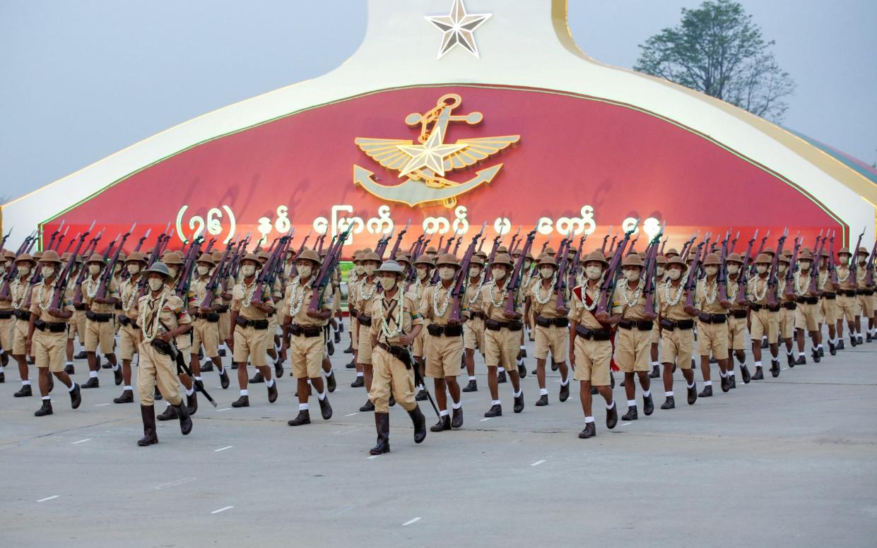 The Myanmar military on Armed Forces Day - Reuters