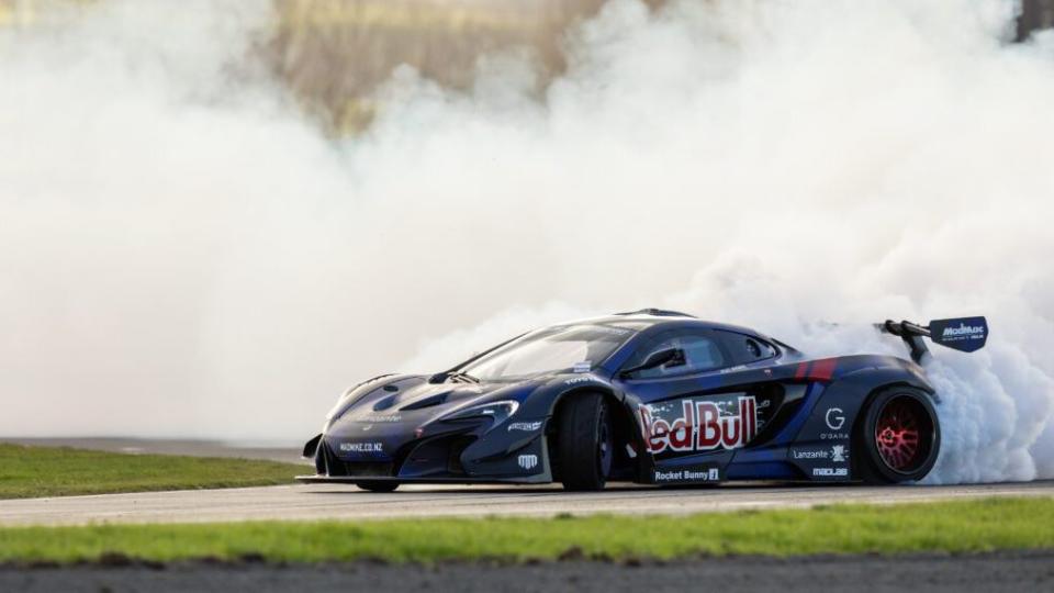 a mclaren race car on a track