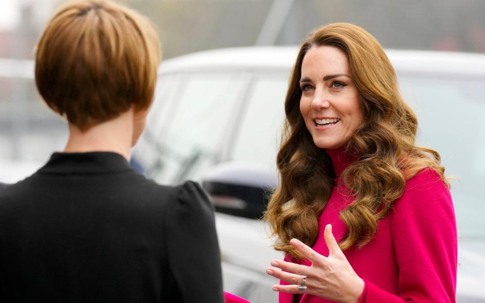 The visit is part of the Duchess’s work at her Royal Foundation Centre for Early Childhood, and follows a research project run by Oxford University - Kirsty Wigglesworth/AP Photo/Pool