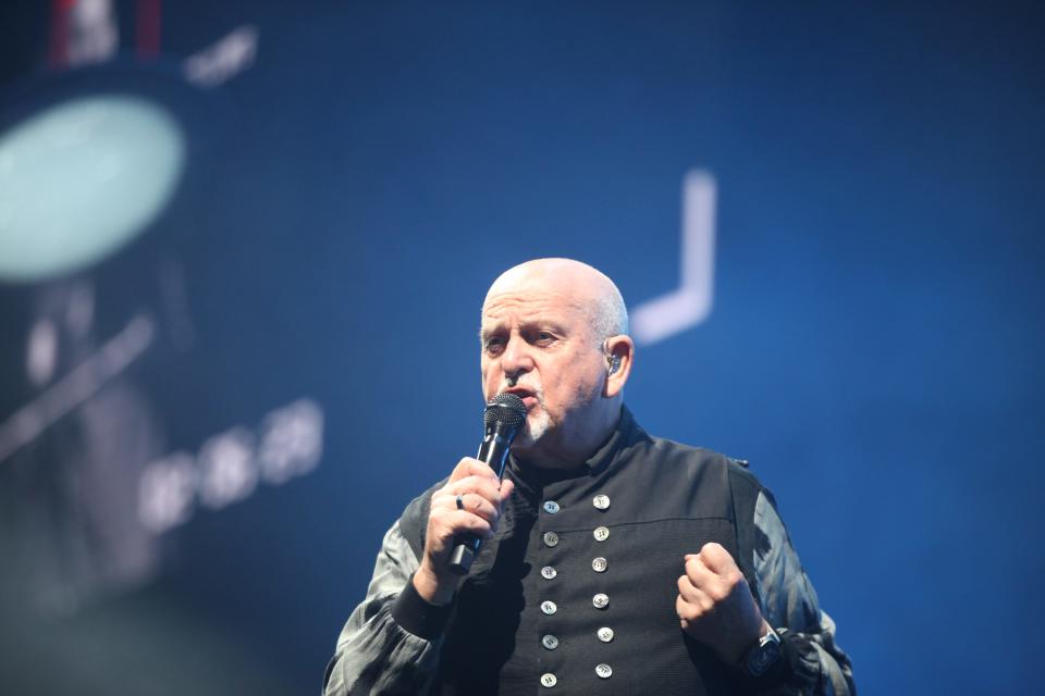 Peter Gabriel performs at Fiserv Forum in Milwaukee on Monday, Oct. 2, 2023.