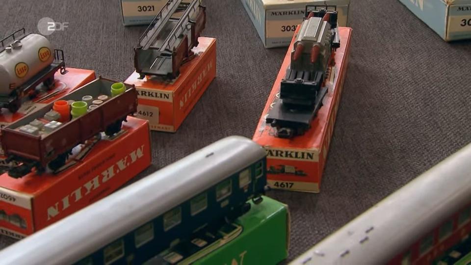 <p>Das Modelleisenbahn-Konvolut von Märklin aus den 1950er- bis 70er-Jahren wurde mit 810 bis 1.100 Euro bewertet. (Bild: ZDF)</p> 