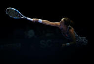 FILE PHOTO: Tennis - Singapore WTA Finals Round Robin Singles - Singapore Indoor Stadium, Singapore - 28/10/2016 - Agnieszka Radwanska of Poland in action against Karolina Pliskova of the Czech Republic REUTERS/Edgar Su/File Photo