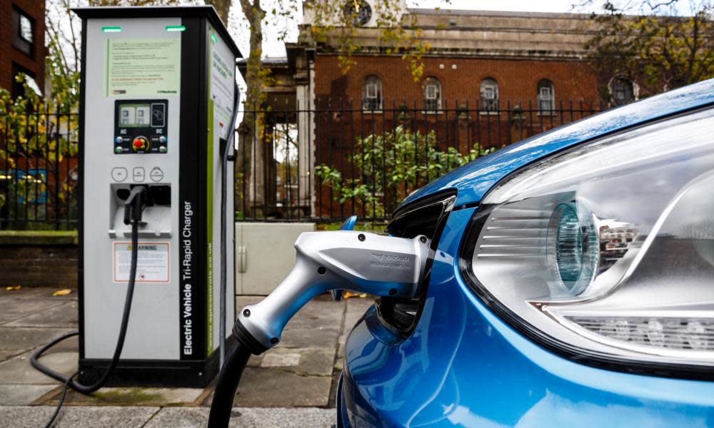 Vehicle on charge on a London street