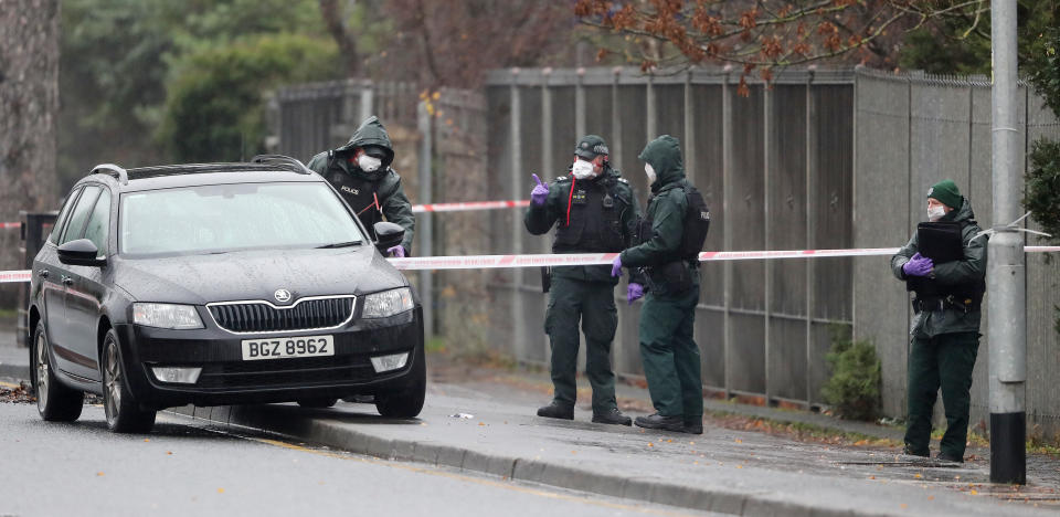 The incident occurred just as scores of children were leaving school (Niall Carson/PA)