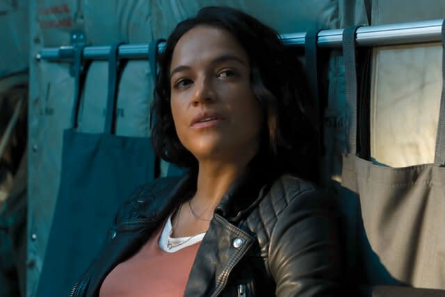 Screengrab of Michelle Rodriguez in F9 (2021)