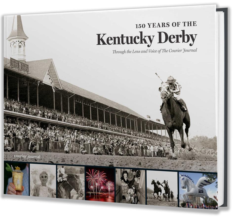 The cover of "150 Years of the Kentucky Derby", a new book from the Courier Journal.