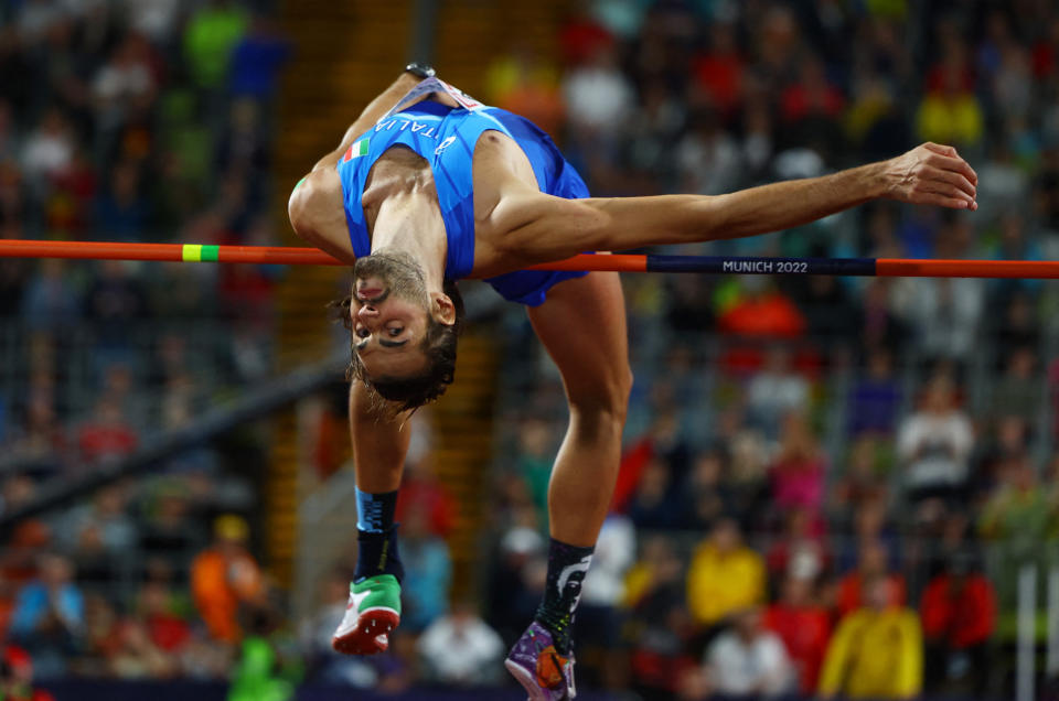 Europei atletica, Gianmarco Tamberi d'oro nel salto in alto (REUTERS/Kai Pfaffenbach)