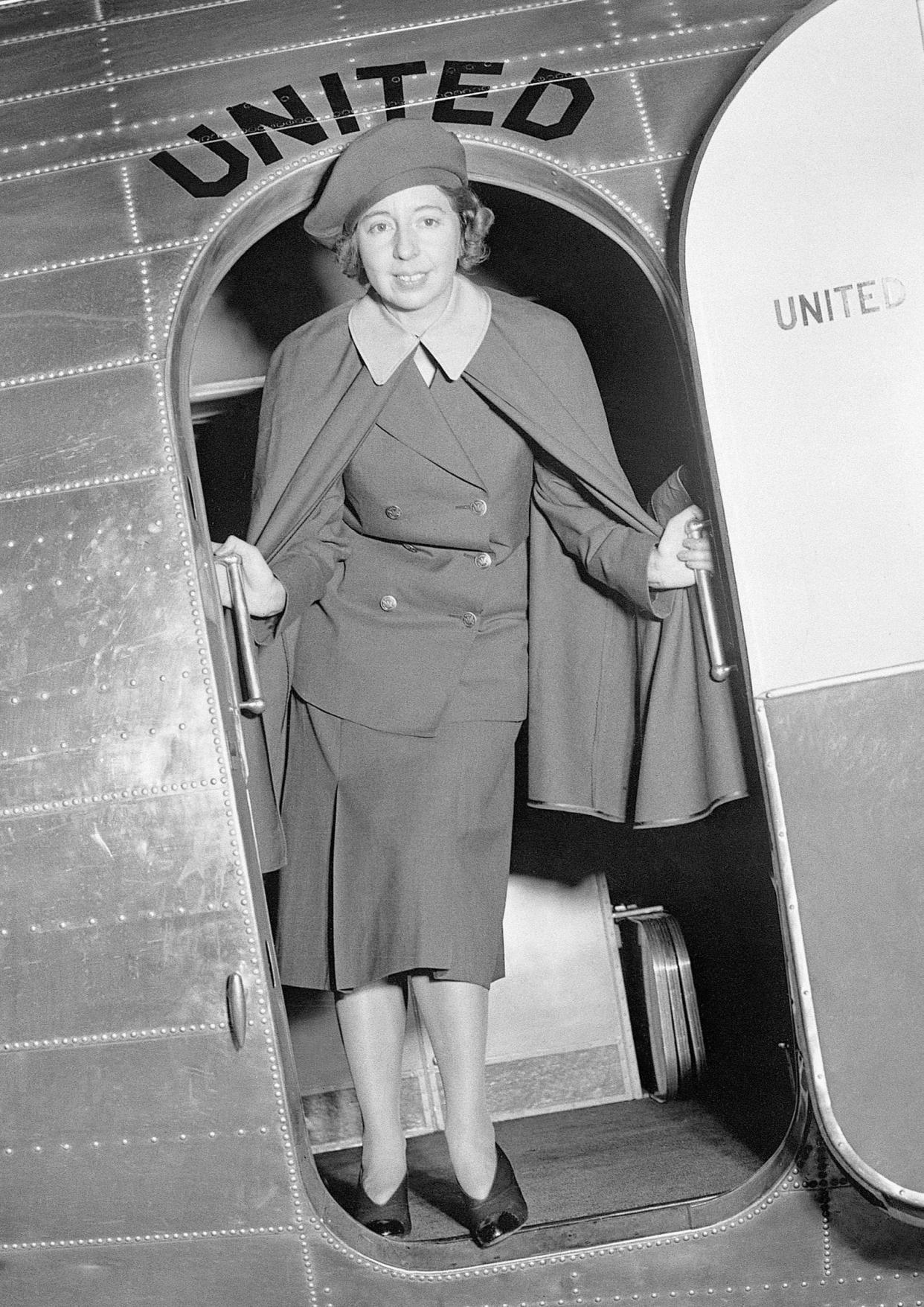 first female flight attendant united airlines