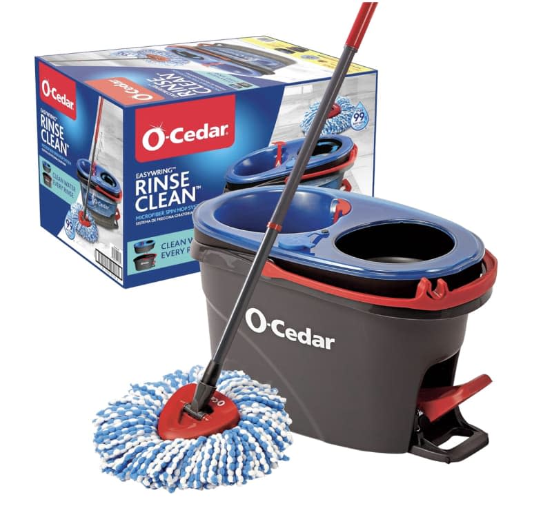 O-Cedar EasyWring RinseClean Microfiber Spin Mop & Bucket