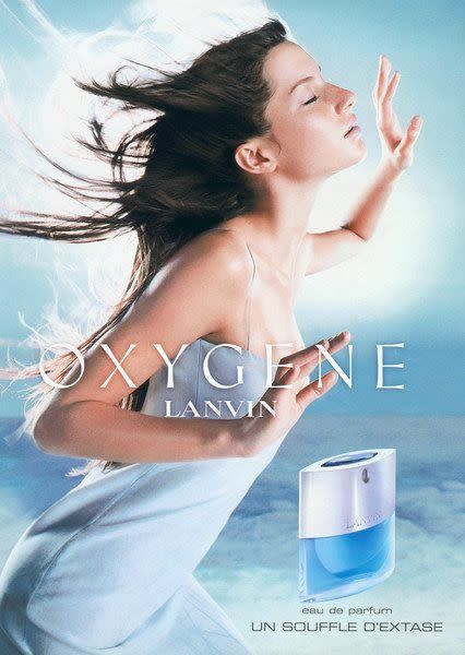 The advertisement was for the fragrance Oxygene. Lanvin