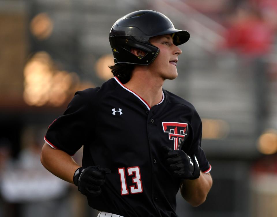 Texas Tech first baseman Gavin Kash is one of college baseball's premier power hitters this season with 22 home runs and 76 runs batted in, both among the top three in NCAA Division I.