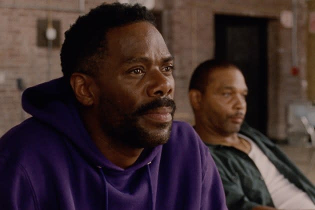 Colman Domingo (foreground) and Clarence Maclin in 'Sing Sing.' - Credit: A24