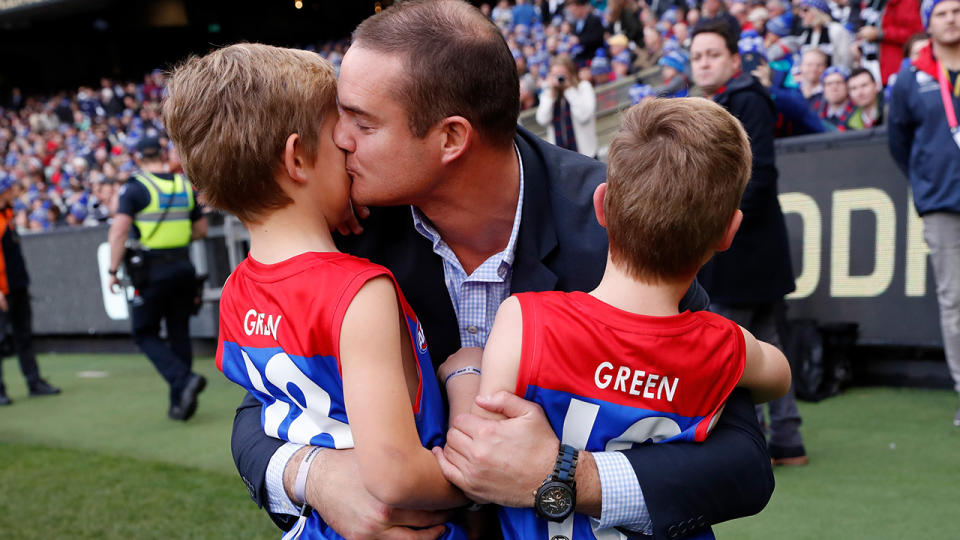 Brad Green, pictured here with sons Oliver and Wilba.