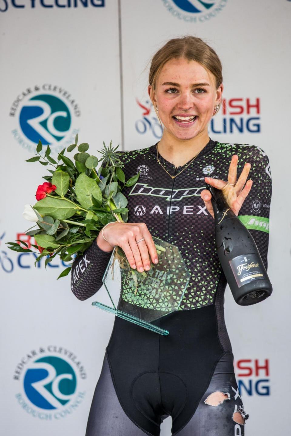 The Northern Echo: Cat Ferguson wins the East Cleveland Classic women's road race Credit: STUART BOULTON