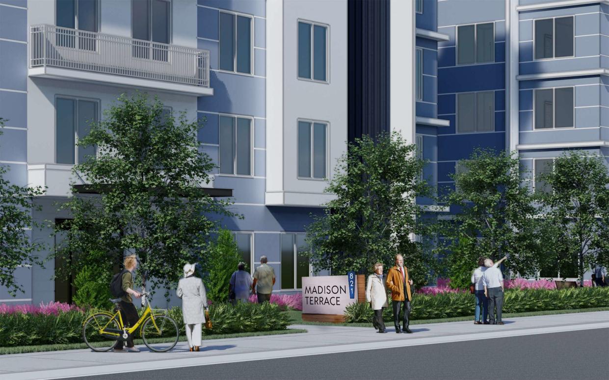 Madison Terrace, a proposed affordable housing project for people ages 55 and up, would replace a car lot at 821 S. Dixie Highway in Lake Worth Beach.