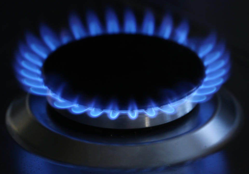 A general view of a gas hob burning as consumer groups are predicting that the UK's other major energy suppliers will raise prices after SSE announced an 8.2\% increase in domestic bills.