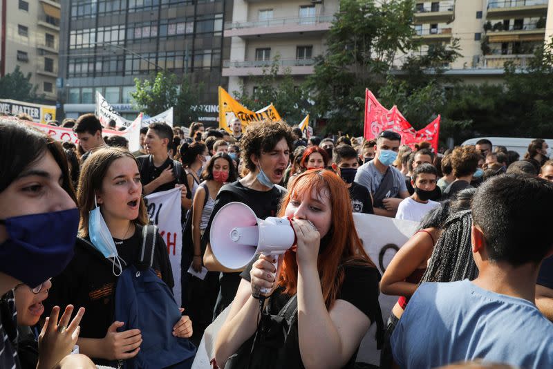 Protest ahead of Trial of leaders and members of far-right Golden Dawn party in Athens