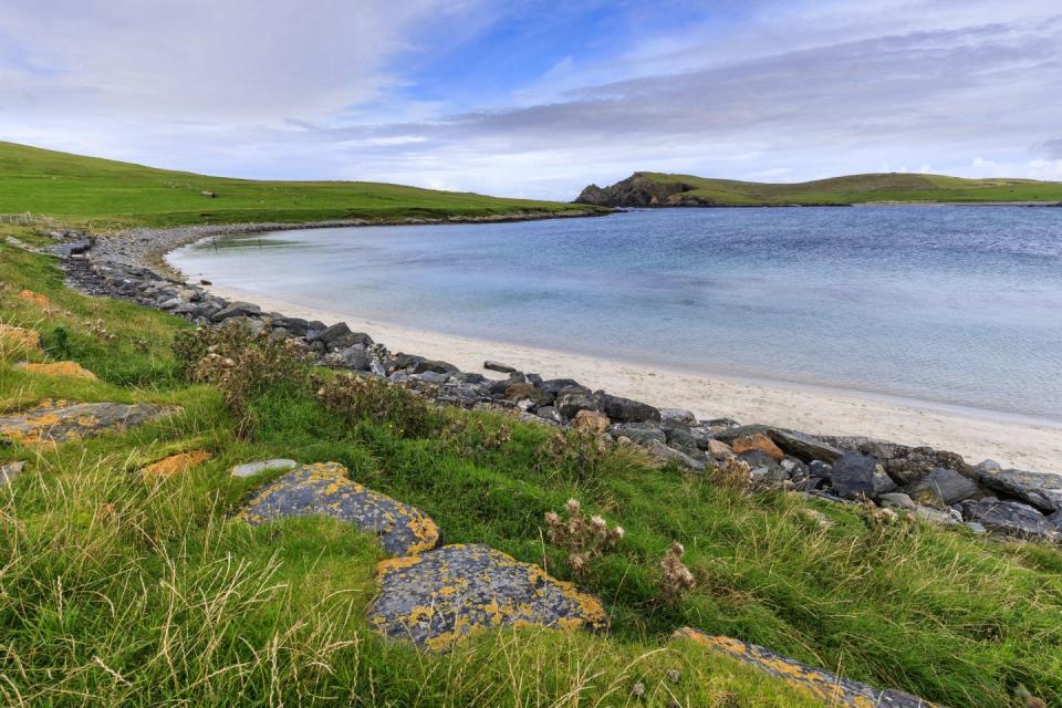 <p>One of Shetland’s most beautiful beaches, the southernmost part of West Burra, can be reached via a footpath which leads to both the beach and onto Kettla Ness Peninsula. This wild Atlantic-facing headland is home to a wide variety of breeding moorland and coastal birds, with sightings of seals a regular occurrence around the shoreline. </p><p><strong>Where to stay: </strong>Minn Beach is just a 20 minute drive from Lerwick’s many accommodation options. <a href="https://go.redirectingat.com?id=127X1599956&url=https%3A%2F%2Fwww.booking.com%2Fhotel%2Fgb%2Fthelerwickhotel.en-gb.html%3Faid%3D2070936%26label%3Dprima-scotland-beaches&sref=https%3A%2F%2Fwww.prima.co.uk%2Ftravel%2Fg36694479%2Fbest-beaches-scotland-where-to-stay%2F" rel="nofollow noopener" target="_blank" data-ylk="slk:The Lerwick Hotel;elm:context_link;itc:0;sec:content-canvas" class="link ">The Lerwick Hotel</a> overlooks Breiwick Bay and is well located for coastal walks. </p><p><a class="link " href="https://go.redirectingat.com?id=127X1599956&url=https%3A%2F%2Fwww.booking.com%2Fhotel%2Fgb%2Fthelerwickhotel.en-gb.html%3Faid%3D2070936%26label%3Dprima-scotland-beaches&sref=https%3A%2F%2Fwww.prima.co.uk%2Ftravel%2Fg36694479%2Fbest-beaches-scotland-where-to-stay%2F" rel="nofollow noopener" target="_blank" data-ylk="slk:CHECK AVAILABILITY;elm:context_link;itc:0;sec:content-canvas">CHECK AVAILABILITY</a></p>