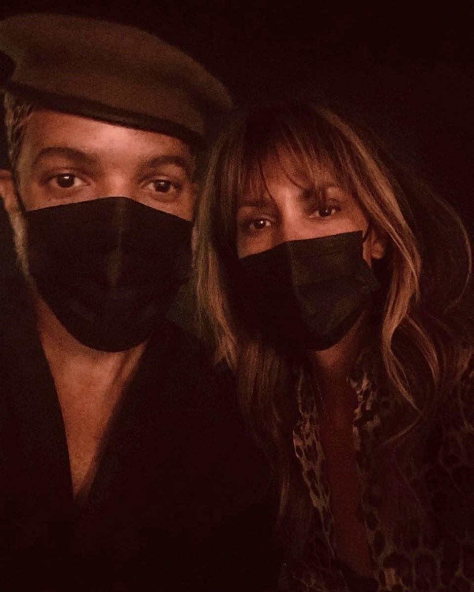 <p>"You've got to COORDINATE. 😂," Berry captioned a photo of the pair <a href="https://www.instagram.com/p/CFp_7R2lF8L/" rel="nofollow noopener" target="_blank" data-ylk="slk:wearing matching face masks;elm:context_link;itc:0;sec:content-canvas" class="link ">wearing matching face masks</a> in September 2020. </p>
