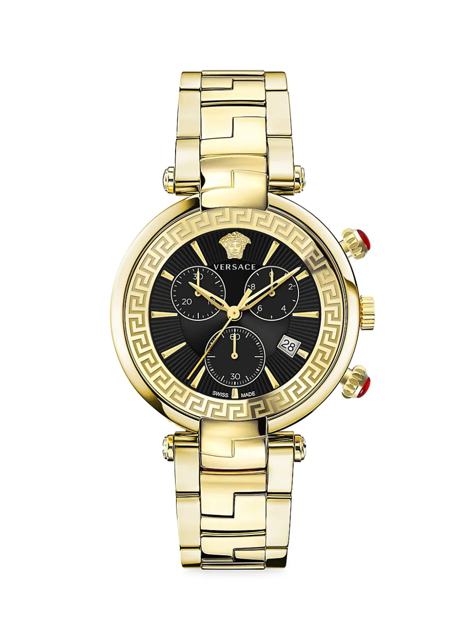 Versace Chrono Ion-Plated Goldtone Bracelet Watch