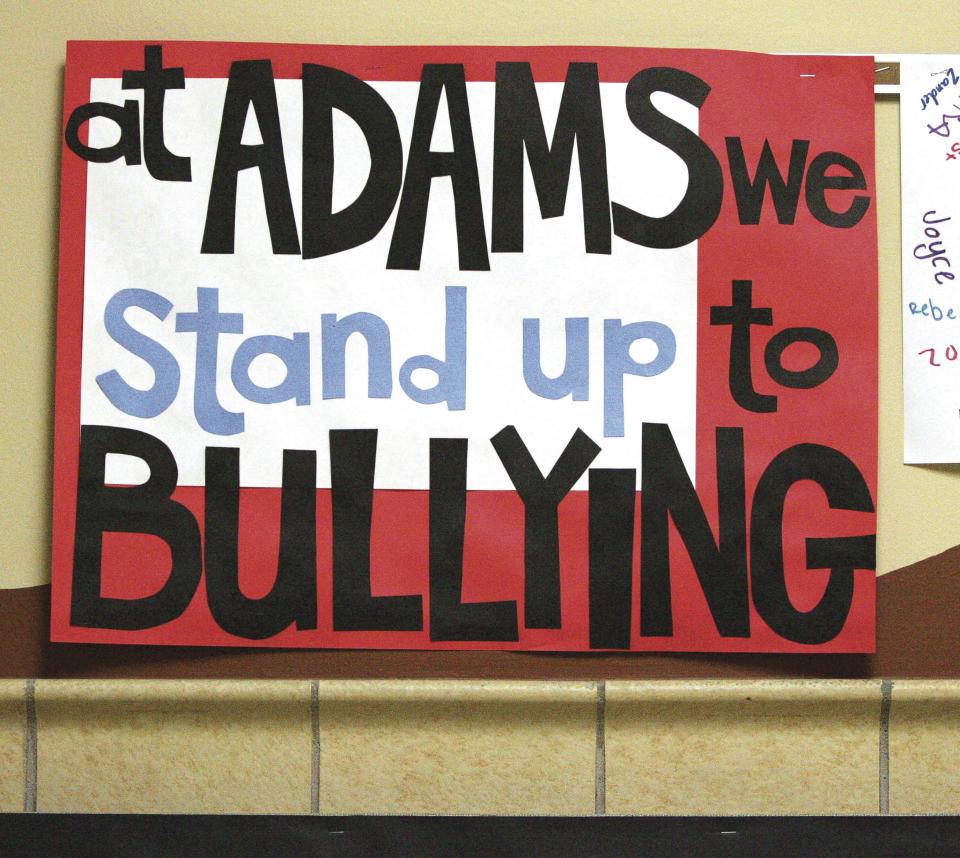 Anti-bullying poster at a school in Wisconsin in 2013.