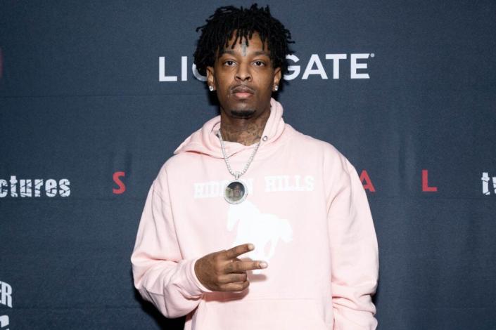 21 Savage is seen at the private screening of ‘Spiral’ for 21 Savage and friends on May 12, 2021 in Los Angeles, California. (Photo by Emma McIntyre/Getty Images for Lionsgate Entertainment)