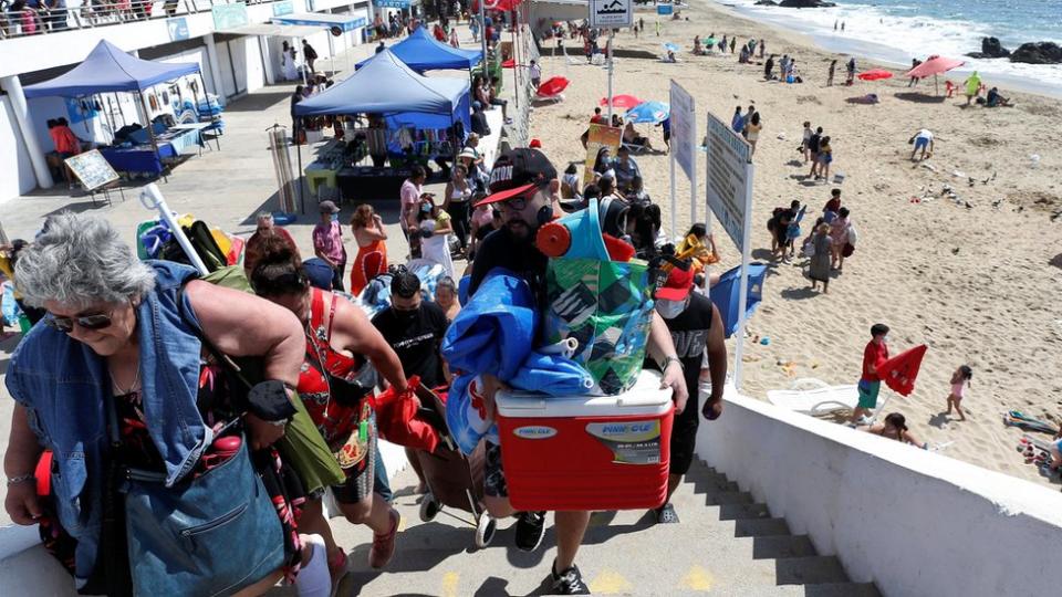 Evacuación en Viña del Mar, Chile.