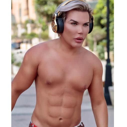 The model has made global headlines for his endless surgeries to look like a Ken doll. Photo: Instagram