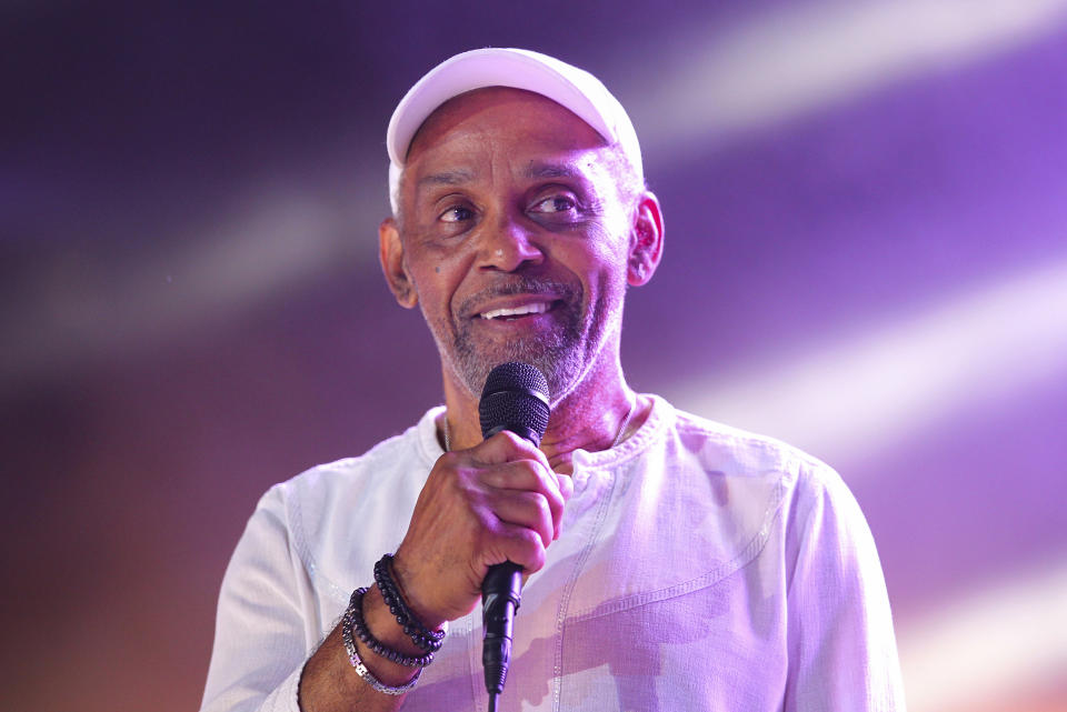 Frankie Beverly performs at the 2019 Essence Festival at the Mercedes-Benz Superdome on Sunday, July 7, 2019, in New Orleans. (Photo by Donald Traill/Invision/AP)