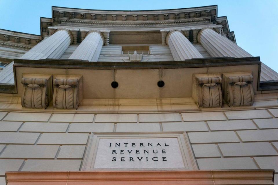 View of the Internal Revenue Service (IRS) building in Washington, DC.