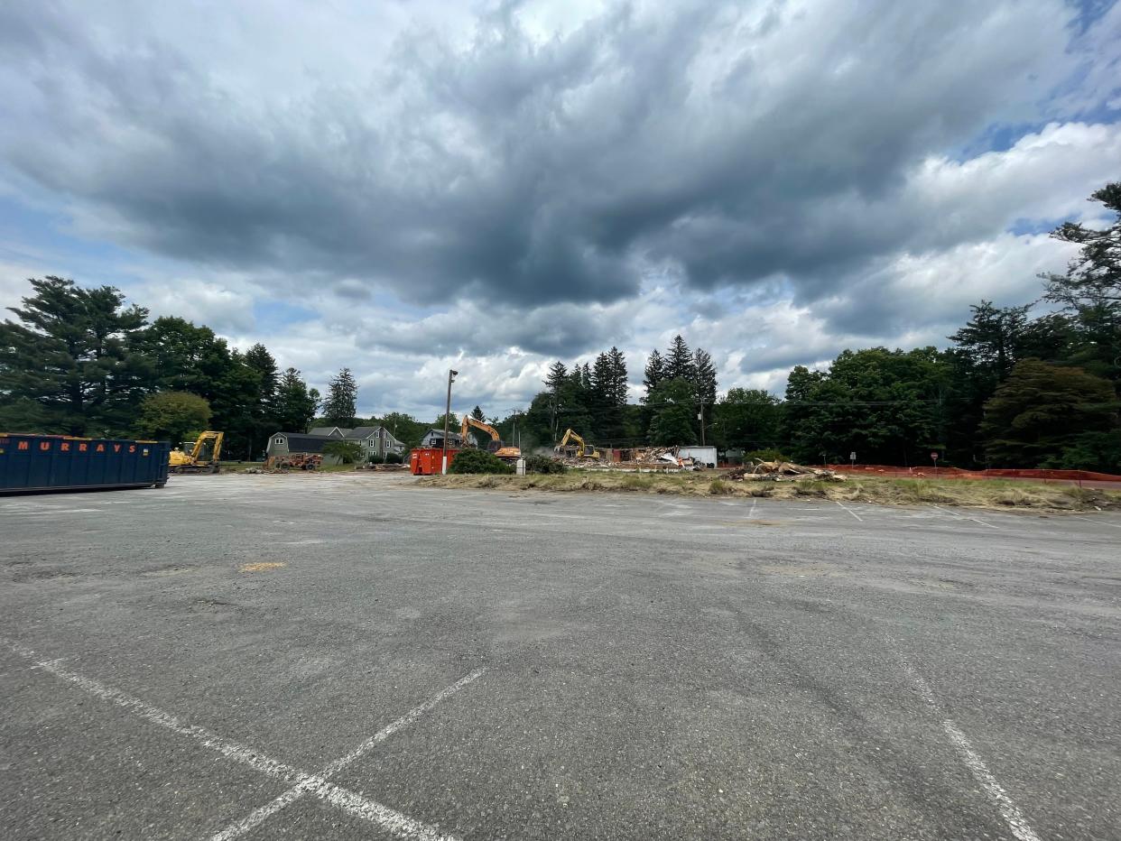 The former Tannersville Inn property in Pocono Township looked unrecognizable overnight as demolition efforts continued Friday, June 9, 2023.