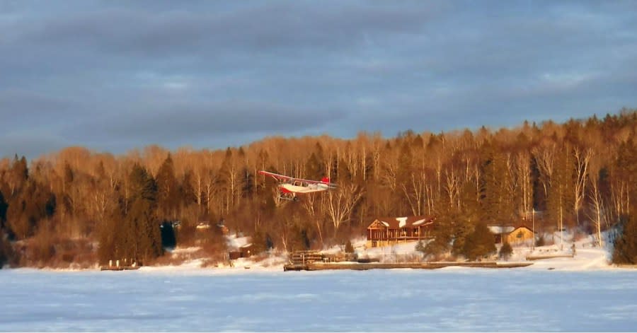 Picture of plane landing at Isle Royale National Park, from their facebook page NPS photo.