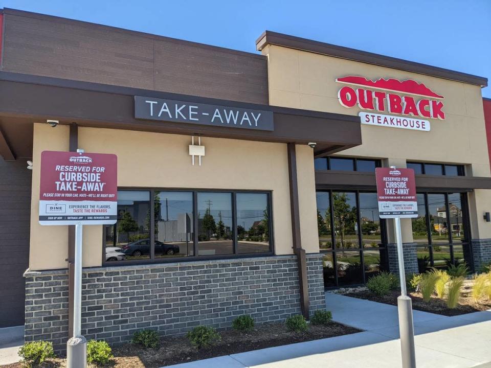 Outback Steakhouse at 2128 Freeman Park Drive in Steele Creek includes a separate area for take-out as part of the national restaurant chain’s “Next Gen Design.” 