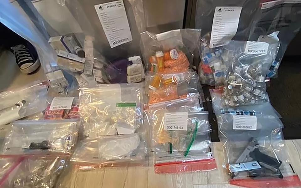 Illegal narcotics seized from Jasveen Sangha's Hollywood home