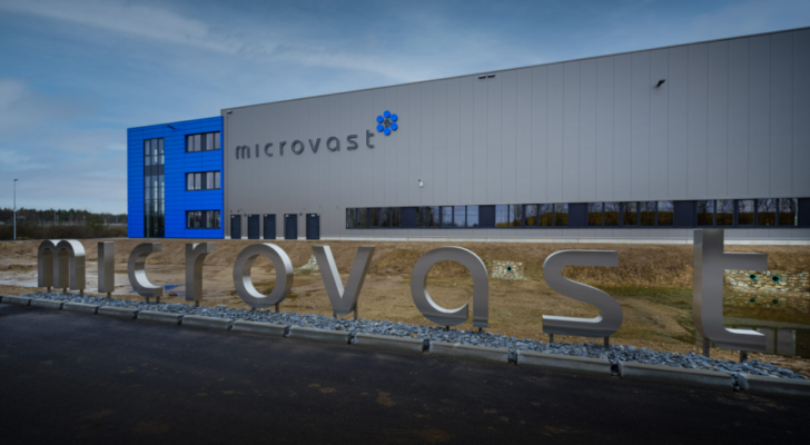 A photo of a Microvast Holdings Inc (MVST) sign outside a building.