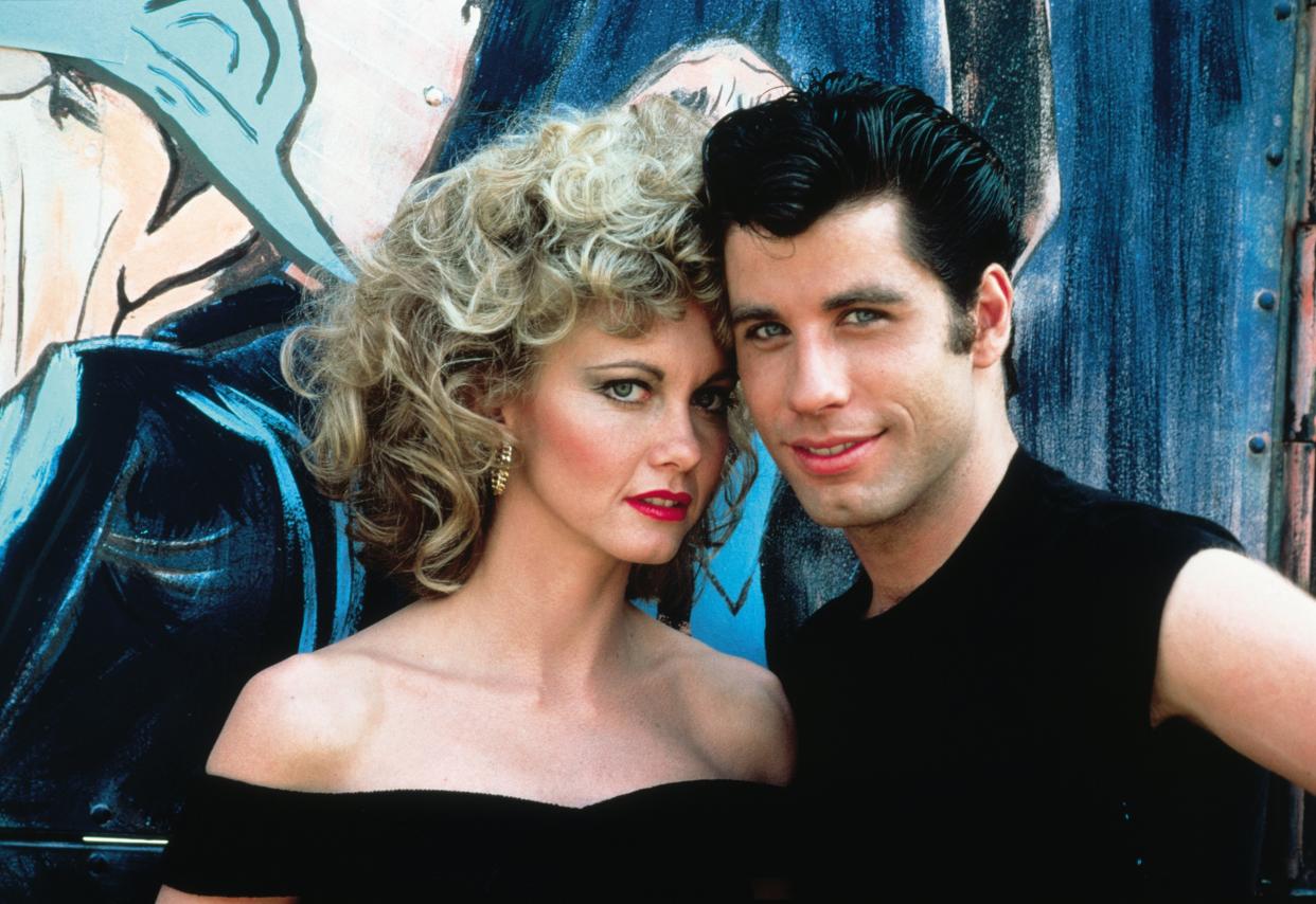 Olivia Newton-John and John Travolta in the 1978 film Grease. (Paramount+)