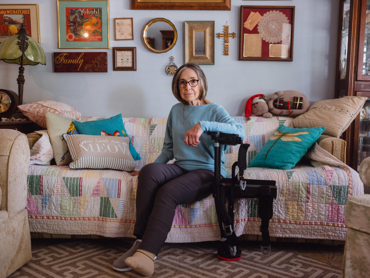 Pasadena, Texas - June 1, 2021:Nancy Thompson, 72, posed for a portrait in her home in Pasadena, Texas on June 1, 2021. Thompson, an elderly person recovering from a surgical procedure and a victim of repeated falls, received assistance from CAPABLE where they retrofitted her home and provided tools to help her live more independently. Photo: Christopher Lee for TIME