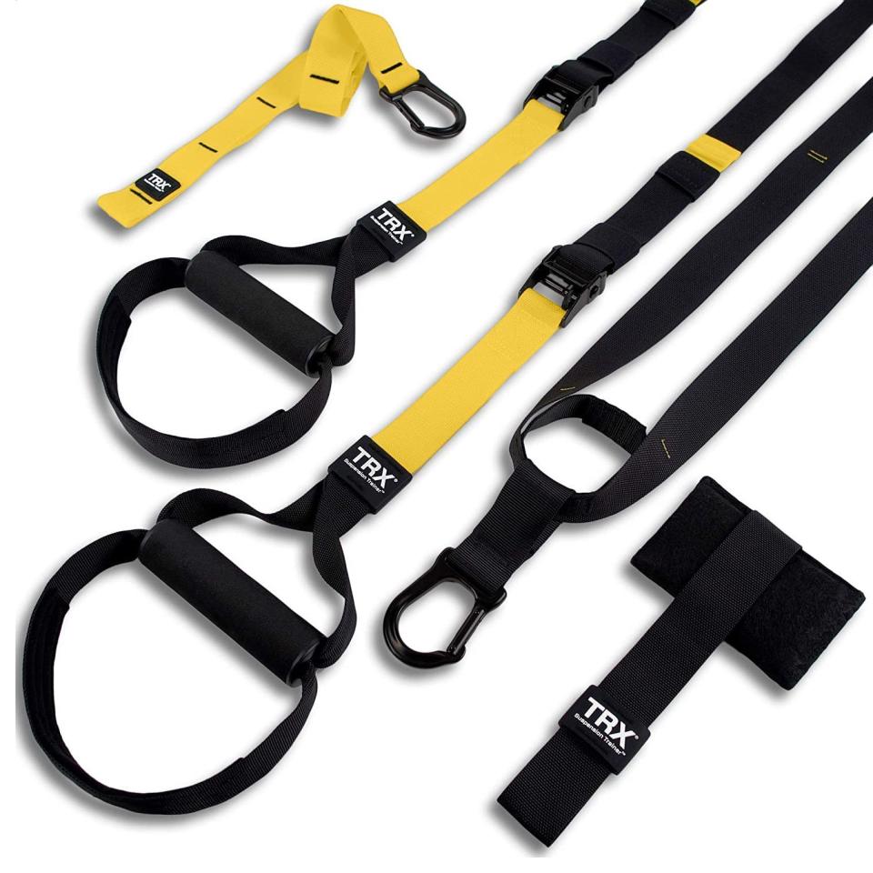 <p><strong>TRX </strong></p><p>amazon.com</p><p><strong>$169.95</strong></p><p>The ultimate home gym doesn’t even require a machine; the (completely portable) <strong>TRX system uses bodyweight </strong>and a single anchor point to allow countless exercises. Better yet, it’s cheaper than an annual gym membership.</p>