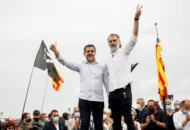 FILE PHOTO: Catalan leaders leave prison following pardon, Sant Joan de Vilatorrada