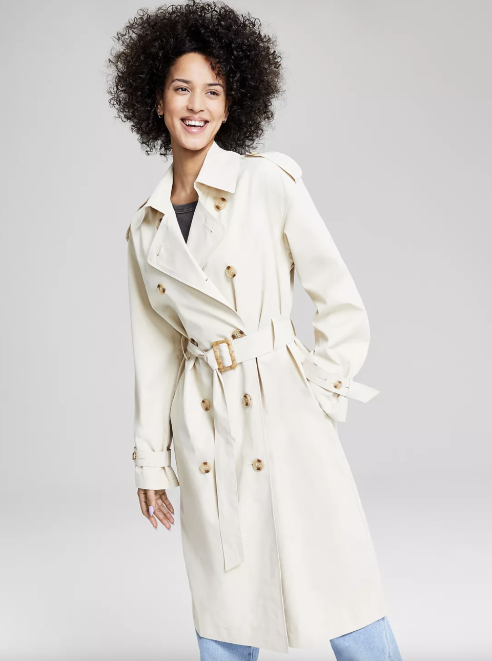 And Now This Women's Long-Sleeve Trench Coat fashion finds
