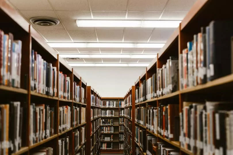 A school library.