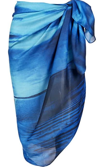 Chuangdi 2 Pieces Women Beach Wrap Sarong Cover Up Chiffon