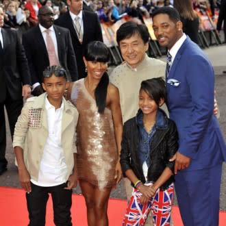 Will Smith with his family at Jackie Chan