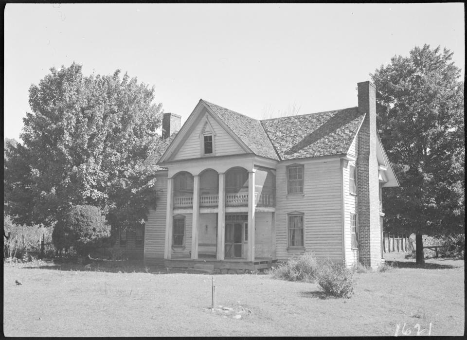 The Mingus home, pictured here in 1937, was possibly the most lavish of any residence constructed within what is now Great Smoky Mountains National Park. The structure was eventually removed after the creation of the national park. Eric Mingus’ great-grandfather, who was formerly enslaved on the property, helped to build the home that included five brick fireplaces, a bath house, and piped spring water.