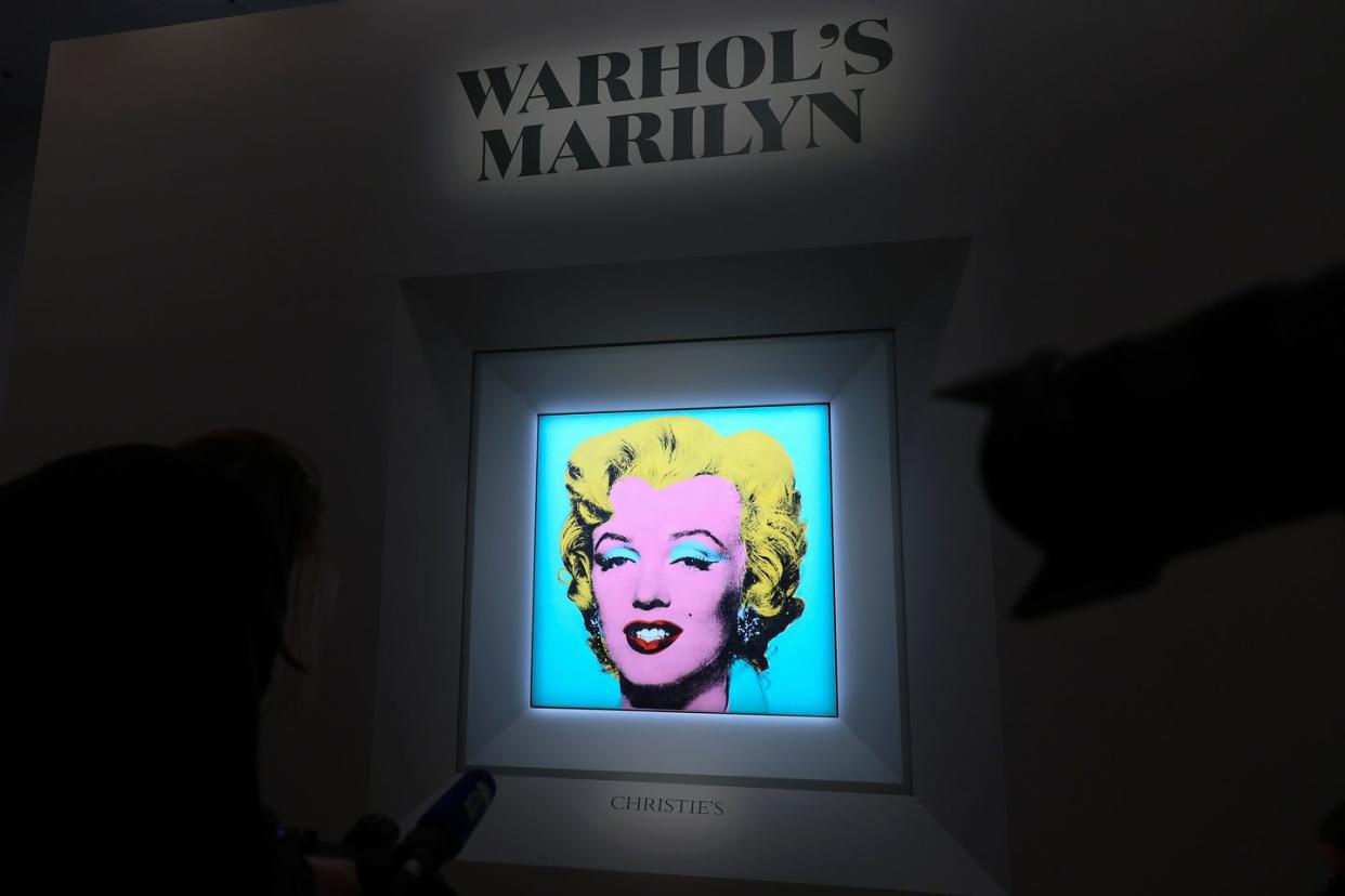 christie's announces auction of andy warhol's legendary shot sage blue marilyn