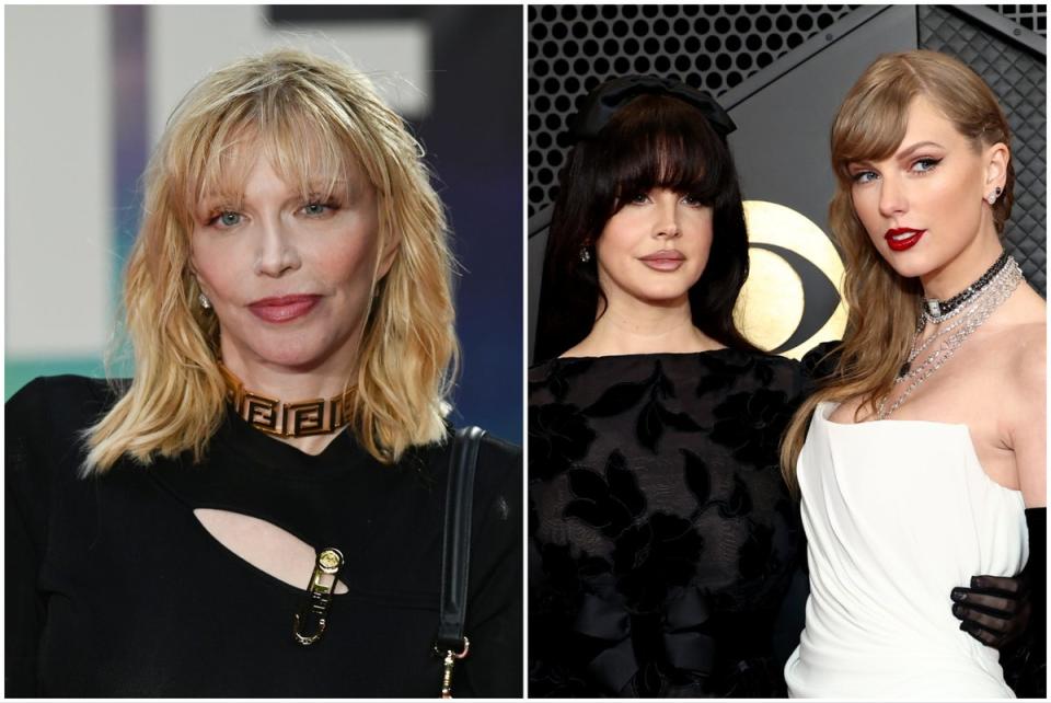 Courtney Love says she doesn’t think much of Taylor Swift or Lana Del Rey (Getty)