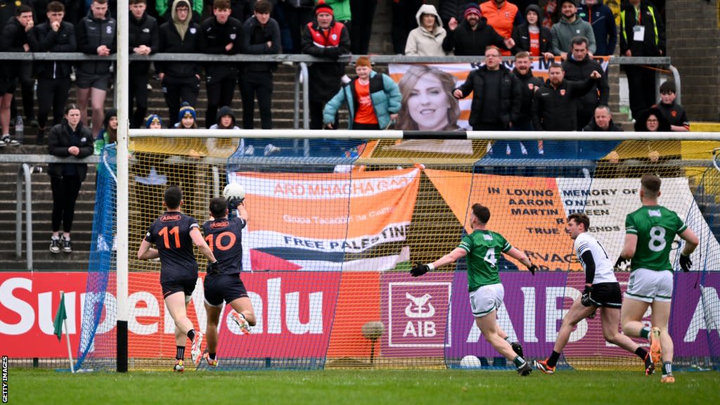 Stefan Campbell scores Armagh's third goal of the afternoon